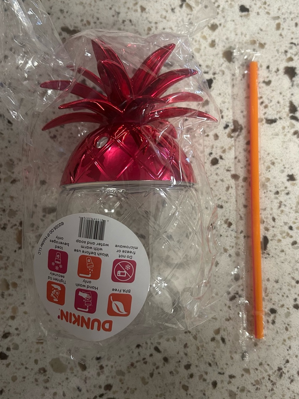 Dunkin Donuts Pineapple Tumbler